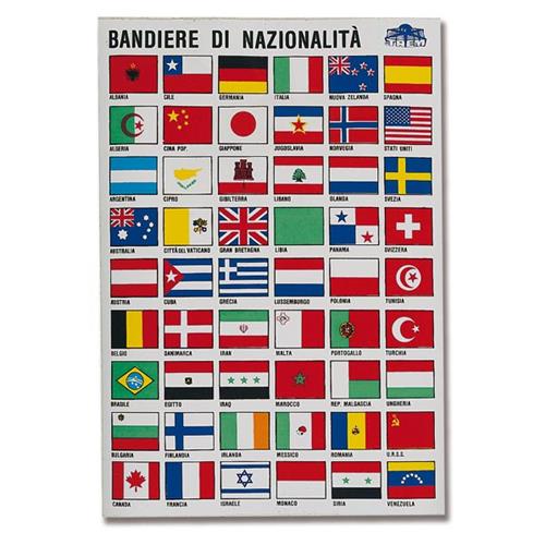 TABELLA ADESIVA 16X24CM CODICE BANDIERE