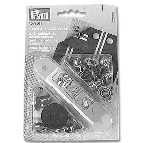 BOTTONI NICHELATI  A VITE Ø15MM BLISTER 10PZ