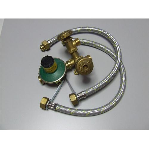 REGOLATORE SCAMBIATORE GAS 30MB MANUALE PER DUE BOMBOLE CON FLESSIBILI