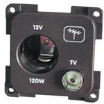 PRESA 12VAUTO+TV (PRESA 12V ACCENDISIGARI+TV 9,5 75OHM) GRIGIO MP12ATV/G