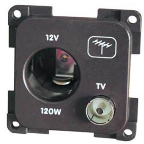 PRESA 12VAUTO+TV (PRESA 12V ACCENDISIGARI+TV 9,5 75OHM) GRIGIO MP12ATV/G