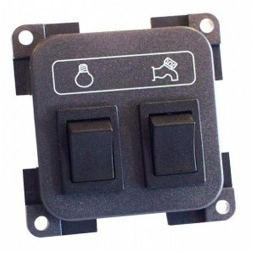 INTERRUTTORE DOPPIO LUCI+POMPA GRIGIO MCPL/G