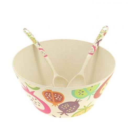 INSALATIERA CIOTOLA CON 2 CUCCHIAI IN FIBRA DI BAMBOO DIAM.255MM GRENADE