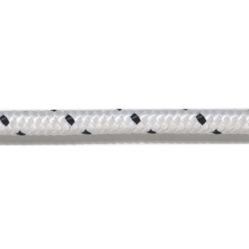 TRECCIA POLIESTERE Ø MM.14 BIANCO FILO NERO RT200MT