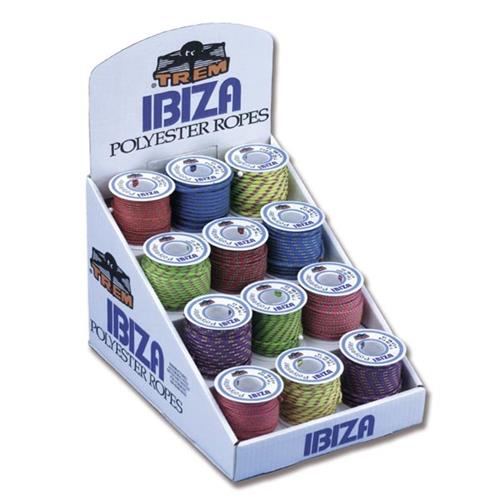 ESPOSITORE TAVOLO TRECCIA "IBIZA MULTICOLOR" CON 24 BOBINE