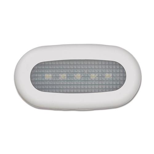 LUCE DI CORTESIA 12V DA APPOGGIO LED 72X37MM 5LED 0.4W BIANCO