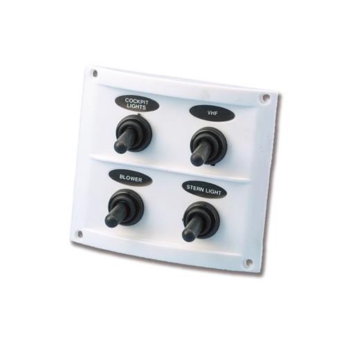 PANNELLO DI COMANDO 4 INTERRUTTORI PILOT BIANCO