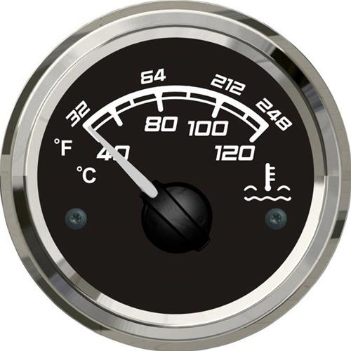 INDICATORE TEMPERATURA ACQUA X LINE INCASSO 52 MM NERO
