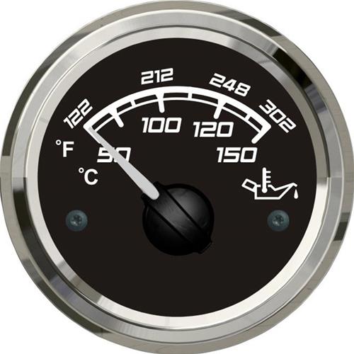 INDICATORE TEMPERATURA OLIO X LINE INCASSO 52 MM NERO