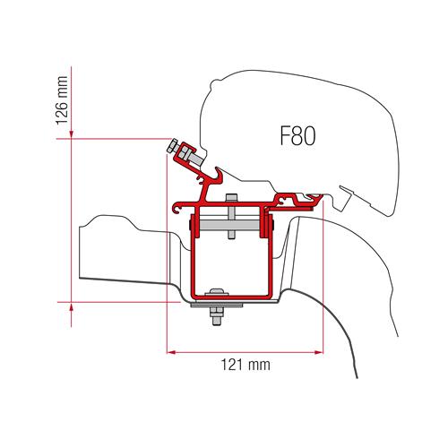 STAFFE PER F80 ADAPTER CRAFTER L3 H3 SENZA ROOF RAIL DOPO IL 2017 98655Z043