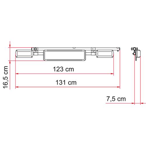 BARRA PORTA TARGA LICENCE PLATE CARRIER 06146A01-
