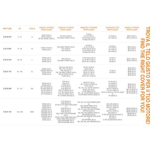 TELO COPRIMOTORE COVY LINE XXL CIRCONFERENZA 225X190H CM