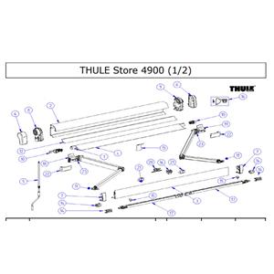 CONNESSIONE DX E SX PROFILO FRONTALE PER TENDALINI THULE 4009/6002/TRISTOR2 1500602374