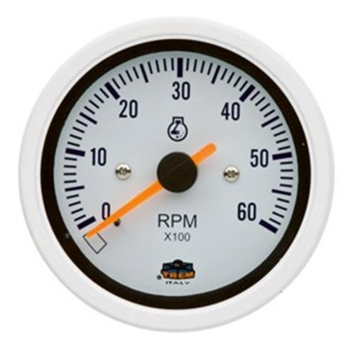 CONTAGIRI GAUGE LINE INCASSO 84 MM BIANCO 0-6000RPM