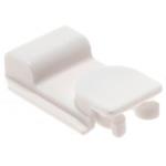 CURSORE BIANCO A SLITTA PER FISSAGGIO GRIGLIE A CORNICE