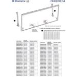 VETRO GRIGIO 700X300H ORIGINALE PER FINESTRE SEITZ S3/S4/S5