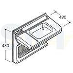 PARETE BAGNO ATTREZZATA TFT LAVELLO RIBALTABILE E PORTA OGGETTI H430 RIF.3