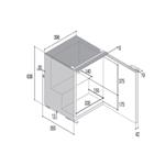 FRIGORIFERO COMPRESSORE DA INCASSO C50I NERO SOLA CORNICE DI INSTALLAZIONE NAUTICA