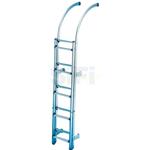 SCALETTA ESTERNA PIEGHEVOLE SERIE OVALE MAXI 10 GRADINI ALLUMINIO