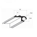 PROFILO IN ALLUMINIO RILOGA CON PORTA VERANDA ANGOLARE KEDER BARRA