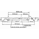 GUARNIZIONE SOTTO RILOGA TRIGANO CON BUTILE 21X12.5MM ROTOLO 25MT