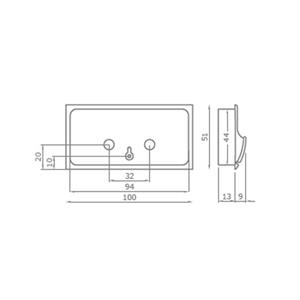 KIT MANIGLIA + CHIUSURA PER ANTINE KIT V513