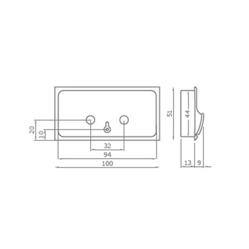 KIT MANIGLIA + CHIUSURA PER ANTINE KIT V513