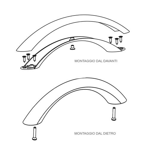 MANIGLIA PORTA IN METALLO CROMATO 330MM
