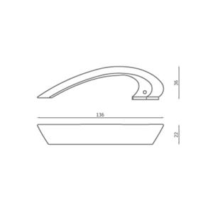 MANIGLIA CON QUADRO 7MM CROMO V1559