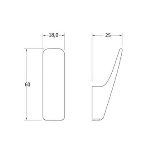 APPENDINO SINGOLO IN ZAMA CROMO LUCIDO AS1879