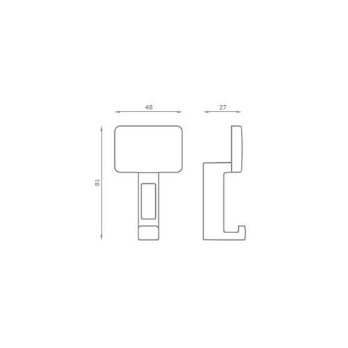 APPENDINO SINGOLO IN ZAMA CROMO LUCIDO V1168