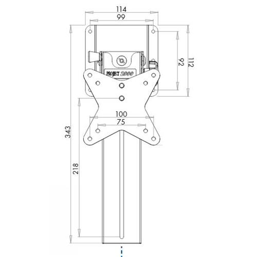 SUPPORTO PORTATELEVISORE TV DA SOFFITTO 12591