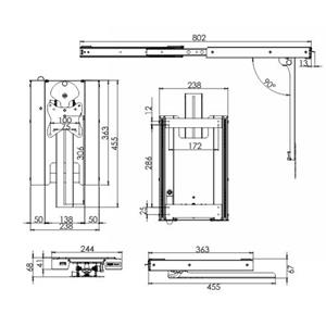 SUPPORTO PORTATELEVISORE TV DA SOFFITTO 12593/3501/10/035