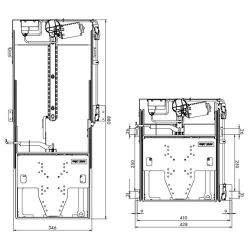 SUPPORTO PORTATELEVISORE VERTICALE 12541/40A1/10/000
