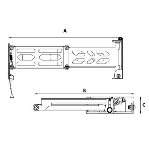 SUPPORTO PORTATELEVISORE TV A 3 SNODI 12587 ESTENSIONE 443MM