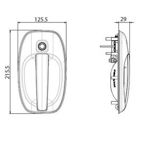 SERRATURA M1 SMART NERA MANIGLIA ALLUMINIO