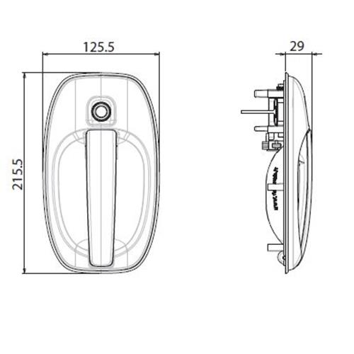 SERRATURA M1 SMART NERA MANIGLIA ALLUMINIO