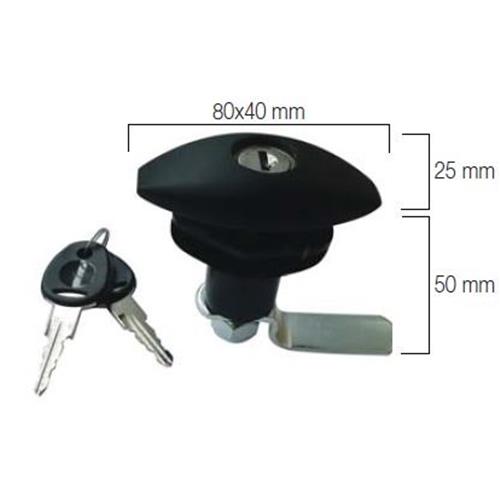 SERRATURA PUSH PER PORTELLONE BIANCA 80X40MM