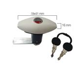 SERRATURA PUSH PER PORTELLONE BIANCA 78X41MM CON TRAZIONE