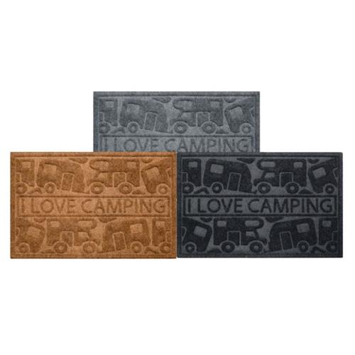 TAPPETINO ZERBINO KERA CAMP I LOVE CAMPING GRIGIO