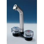 MISCELATORE CARAVAN IN ABS DE LUXE NERO NICHEL CON INTERRUTTORE 2X20MM