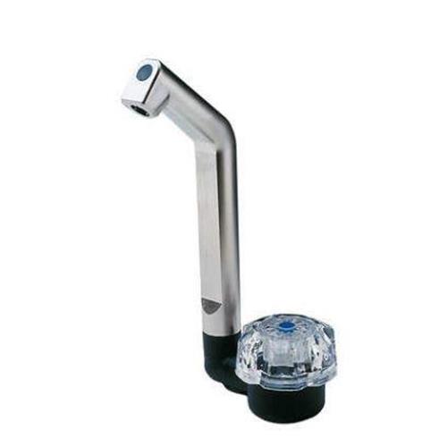 RUBINETTO CARAVAN IN ABS DE LUXE NERO NICHEL CON INTERRUTTORE 20MM