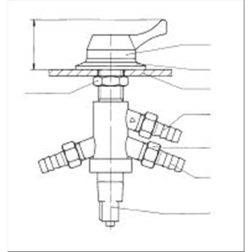 MISCELATORE CARAVAN SOTTOPIANO IN ABS BIANCO CON INTERRUTTORE