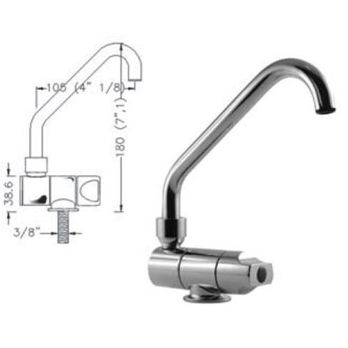 RUBINETTO CANNA ABBATTIBILE F46 MARINE