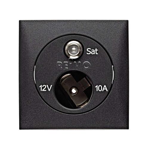 PRESA 12VAUTO+SAT (PRESA 12V ACCENDISIGARI+SAT) ANTRACITE BERKER