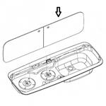 105313556 COPERCHIO IN VETRO DESTRO PER PIANO COTTURA MO9222 MO9202