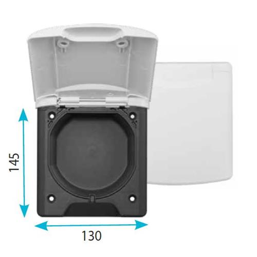 SCOCCA PER PRESA ESTERNA SAGOMATA CON CHIUSURA MAGNETICA GRIGIO