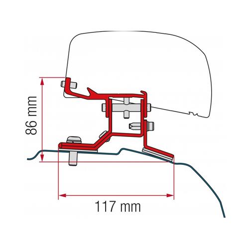 STAFFE PER F40 ADAPTER FORD CUSTOM L1 DAL 2012 DEEP BLACK PER VEICOLI GUIDA A DX 98655Z046