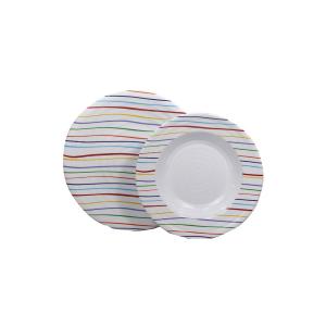 KIT PIATTI E ACCESSORI IN MELAMINA 4 PERSONE 8PZ STRIPES