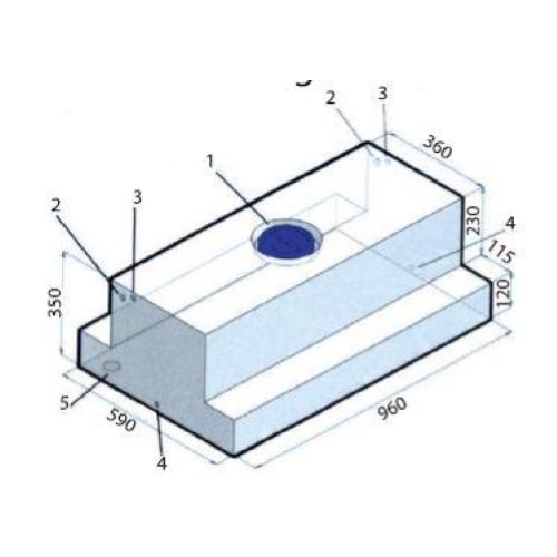 SERBATOIO BIANCO PER ACQUA 140LT PER DUCATO LUNGO DAL 2006 AL 2014